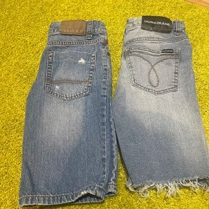 Calvin Klein and Tommy Hilfiger jean shorts boys size 8
